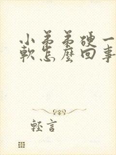 小弟弟硬一会又软怎么回事