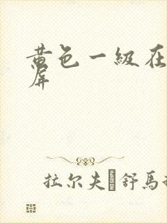 黄色一级在线视屏