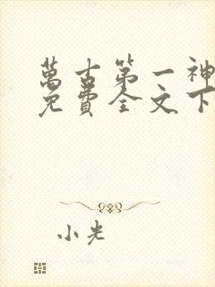 万古第一神小说免费全文下载