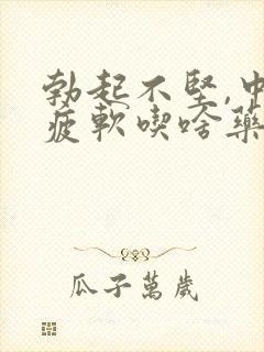 勃起不坚,中途疲软吃啥药