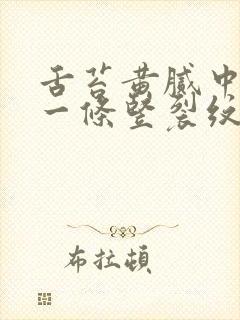 舌苔黄腻中间有一条竖裂纹