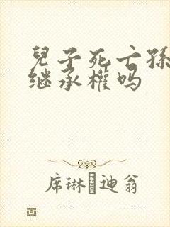 儿子死亡孙子有继承权吗