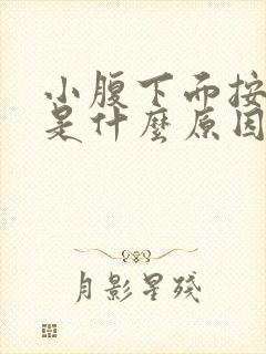 小腹下面按压疼是什么原因女性