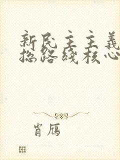 新民主主义革命总路线核心