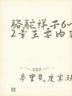 骆驼祥子6~12章主要内容