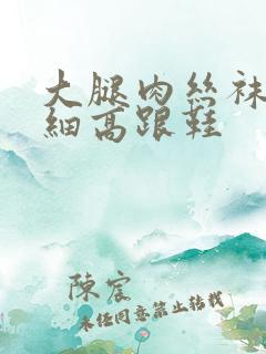 大腿肉丝袜黑色细高跟鞋