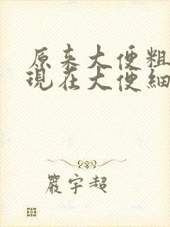 原来大便粗硬 现在大便细软