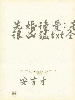 先婚后爱:老公很凶猛txt全文下载