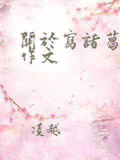 关于写诸葛亮的作文