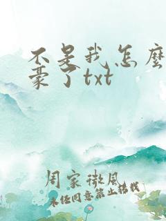 不是我怎么成文豪了txt