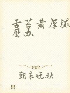 舌苔黄厚腻了怎么办