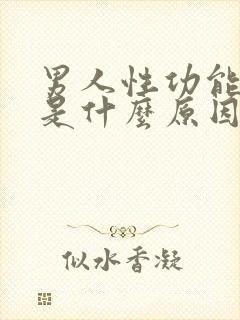 男人性功能下将是什么原因