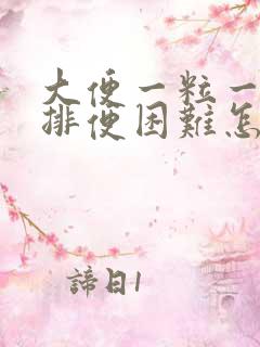 大便一粒一粒硬排便困难怎么办