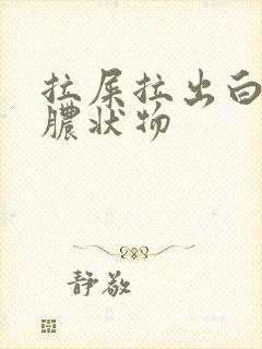 拉屎拉出白色的脓状物