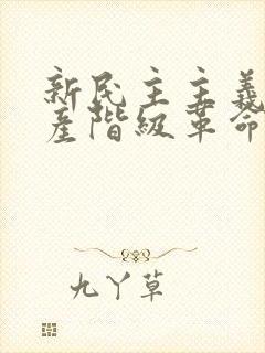 新民主主义是无产阶级革命吗