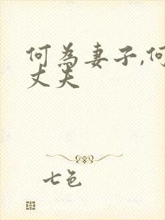 何为妻子,何为丈夫