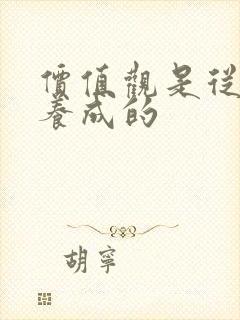 价值观是从小就养成的