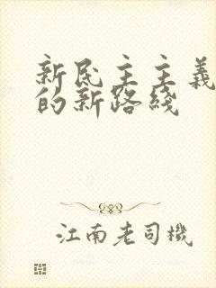 新民主主义革命的新路线