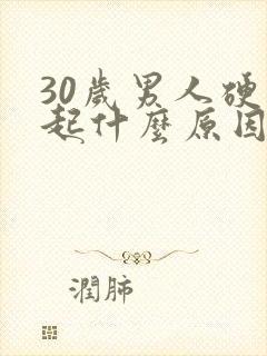 30岁男人硬不起什么原因引起的