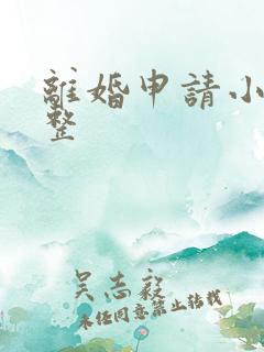 离婚申请小说完整