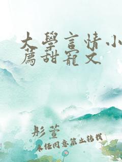 大学言情小说推荐甜宠文