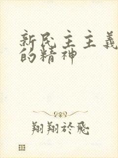 新民主主义革命的精神