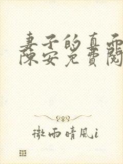 妻子的真面小说陈安免费阅读