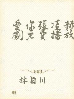 爱你张凌赫电视剧免费播放