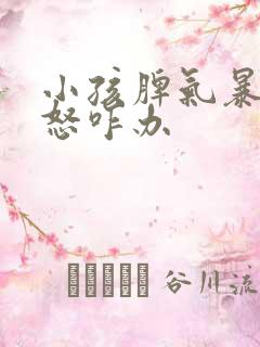 小孩脾气暴躁易怒咋办