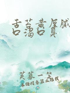 舌苔黄厚腻口干口渴口臭