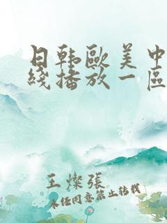 日韩欧美中文在线播放一区