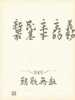 新民主主义革命最基本的动力是什么