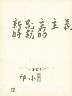 新民主主义革命时期的