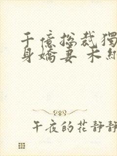 千亿总裁独宠替身娇妻 禾维