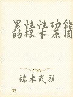 男性性功能不行的根本原因