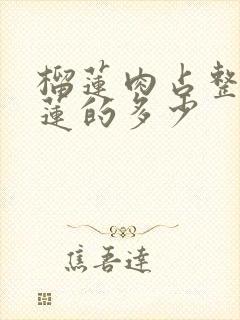 榴莲肉占整个榴莲的多少