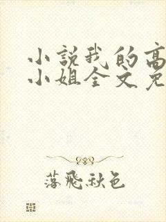 小说我的高冷大小姐全文免费阅读