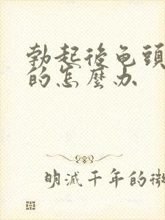 勃起后龟头是软的怎么办