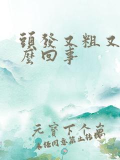 头发又粗又硬怎么回事