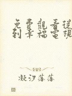 免费观看从爱情到幸福电视剧