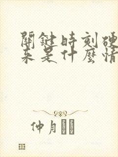 关键时刻硬不起来是什么情况