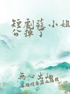 短剧苏小姐你老公掉了