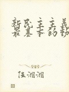 新民主主义革命最基本的动力是(