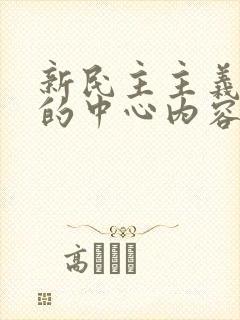 新民主主义革命的中心内容是( )