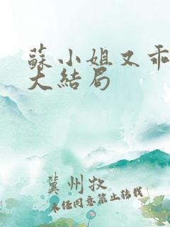 苏小姐又乖又野大结局