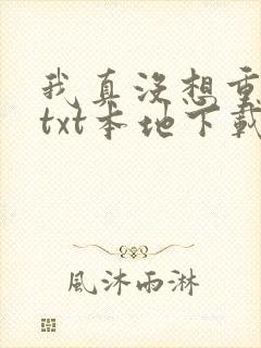 我真没想重生啊txt本地下载