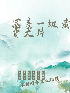 国产一级黄色免费大片