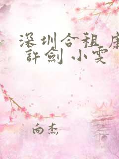 深圳合租 康捷 许剑 小雯