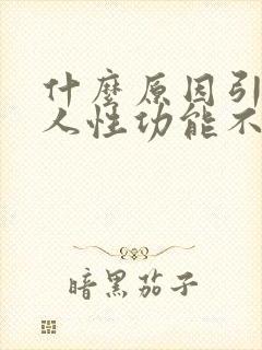 什么原因引起男人性功能不行