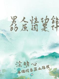 男人性功能衰退的原因是什么